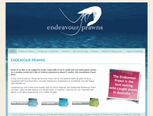 Tablet Screenshot of endeavourprawns.com.au